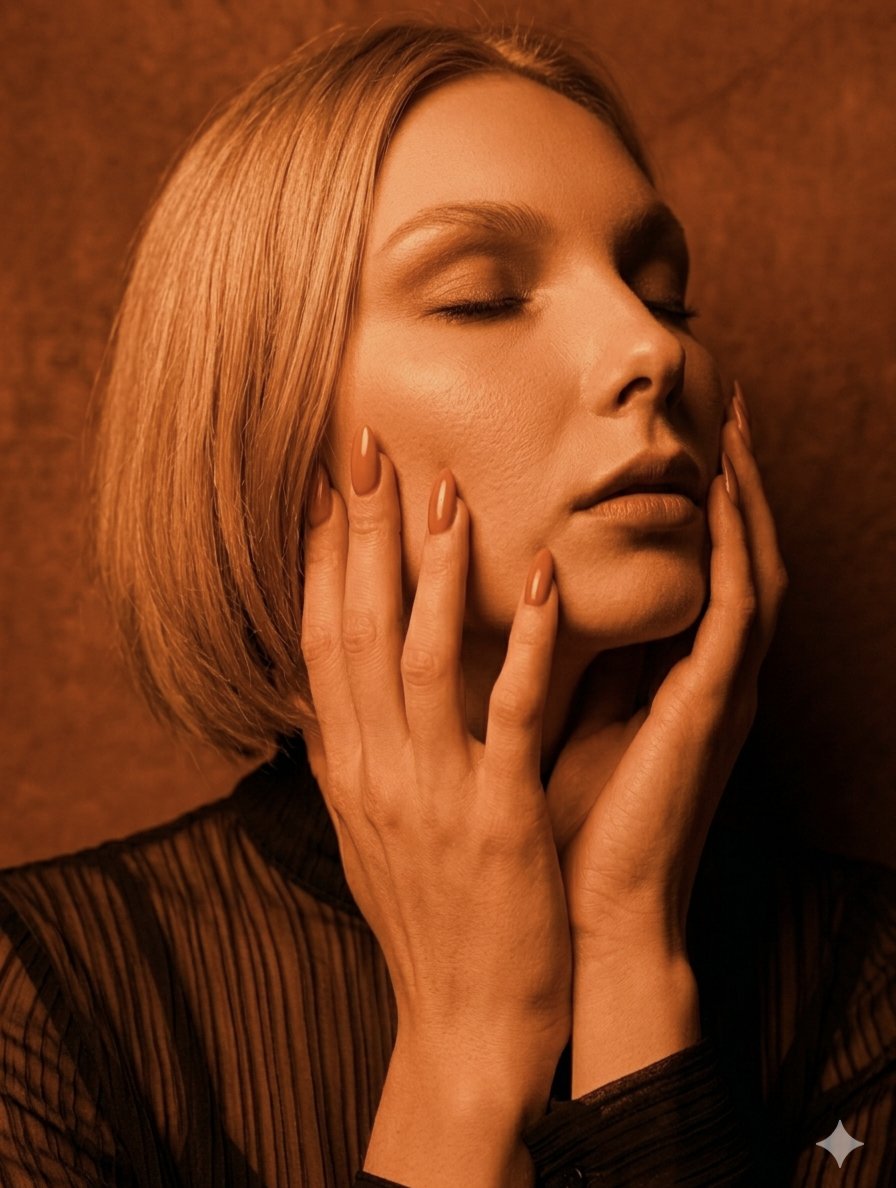 Monochromatic Amber Studio Portraits — example 1