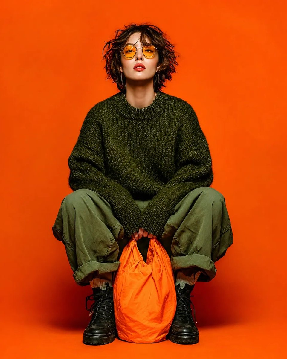 Vibrant Studio Fashion Portrait — example 1
