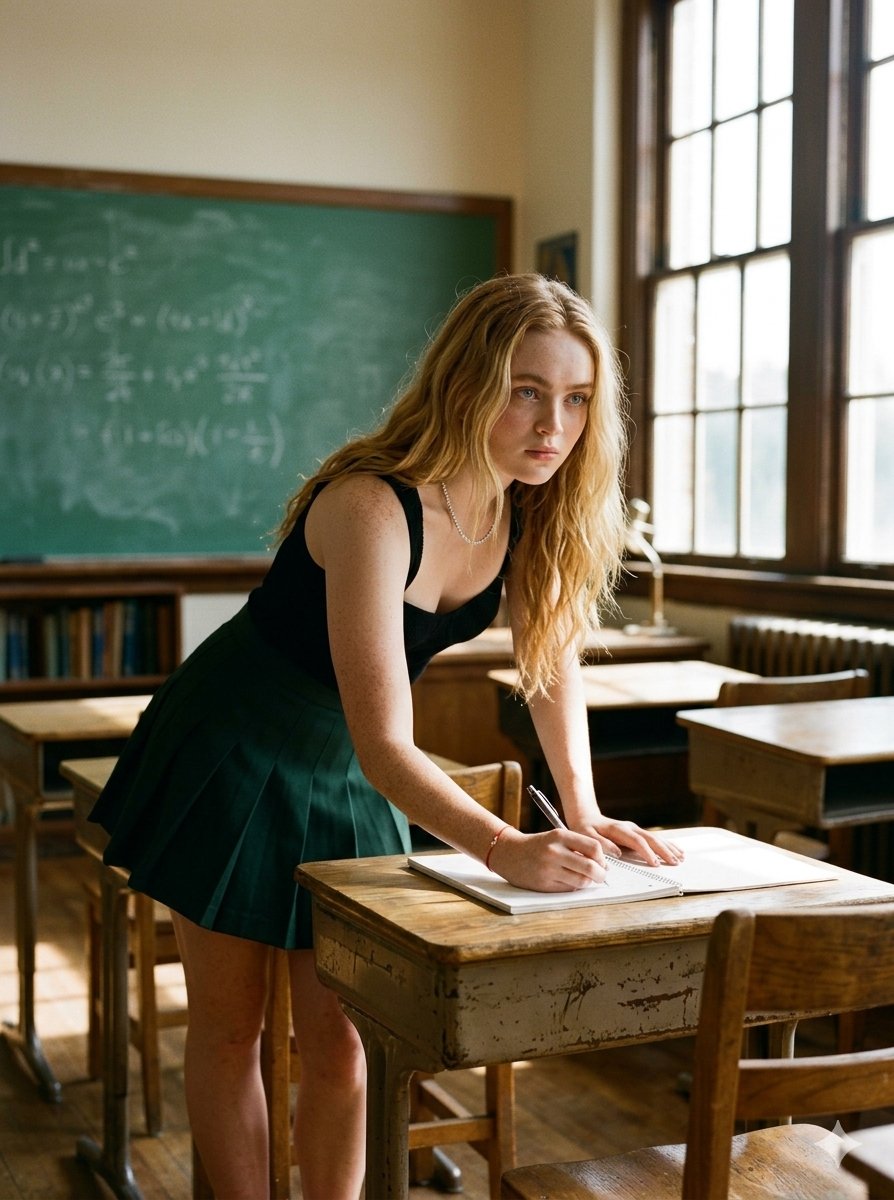 Nostalgic Dark Academia Classroom — example 1