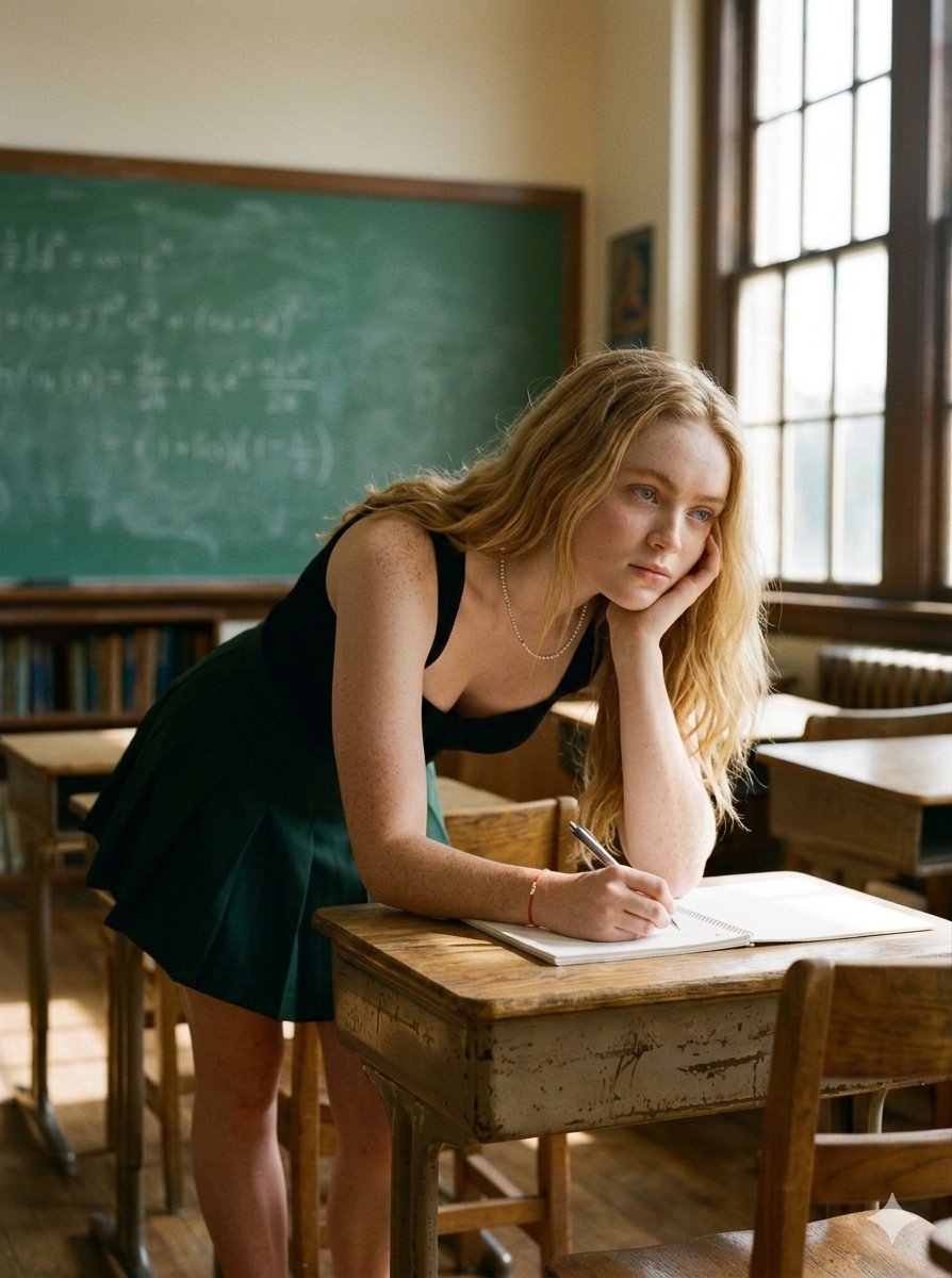 Nostalgic Dark Academia Classroom — example 4