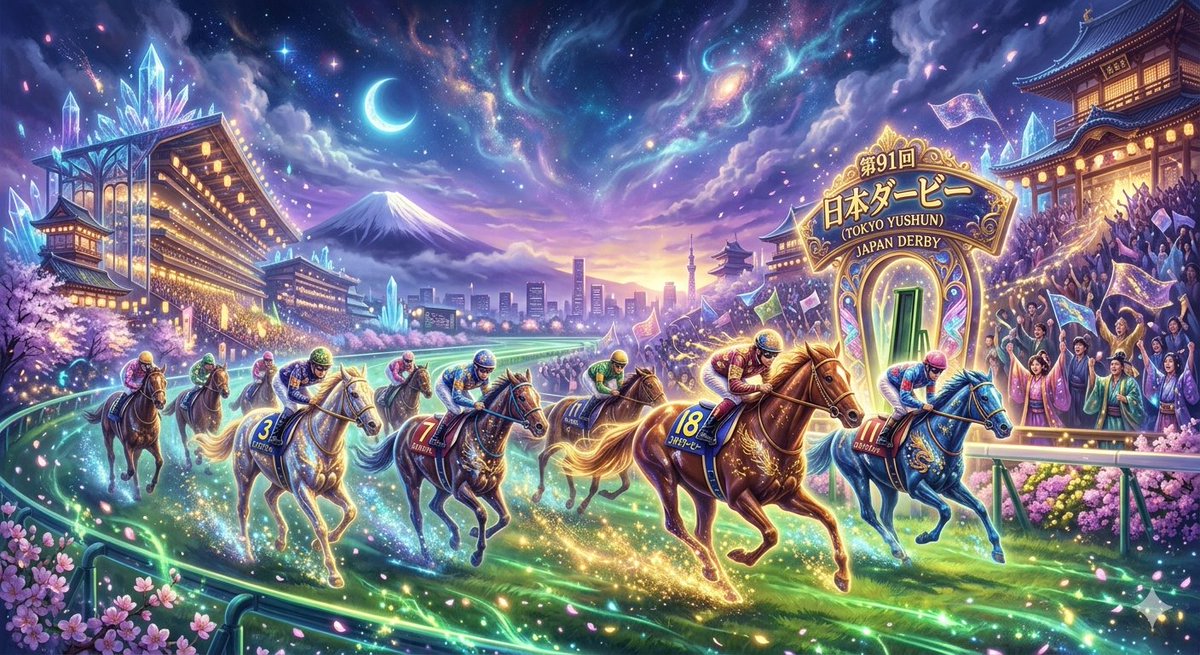 Fantasy Style Horse Racing Art — example 1