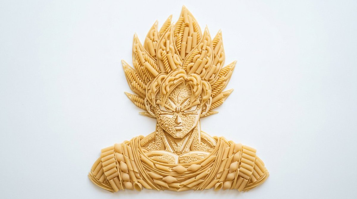 Pasta Art Bust Portrait — example 1