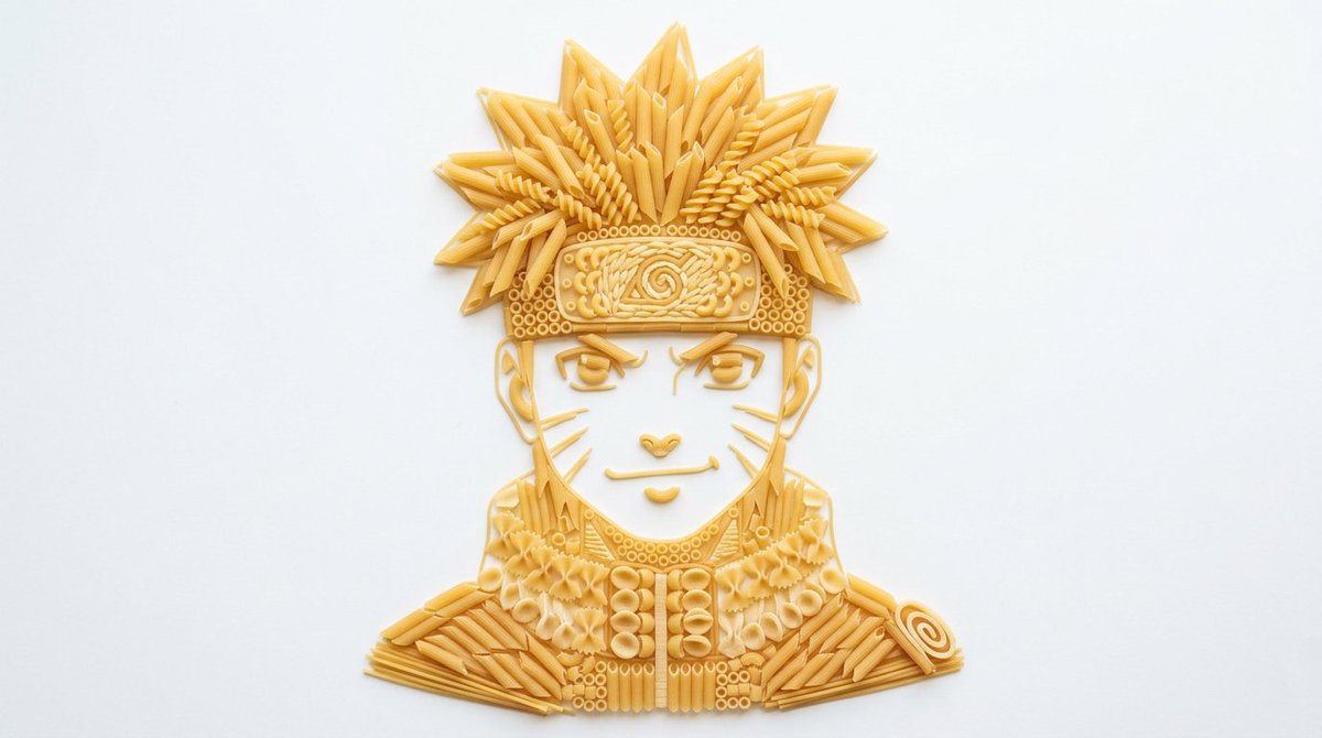 Pasta Art Bust Portrait — example 2