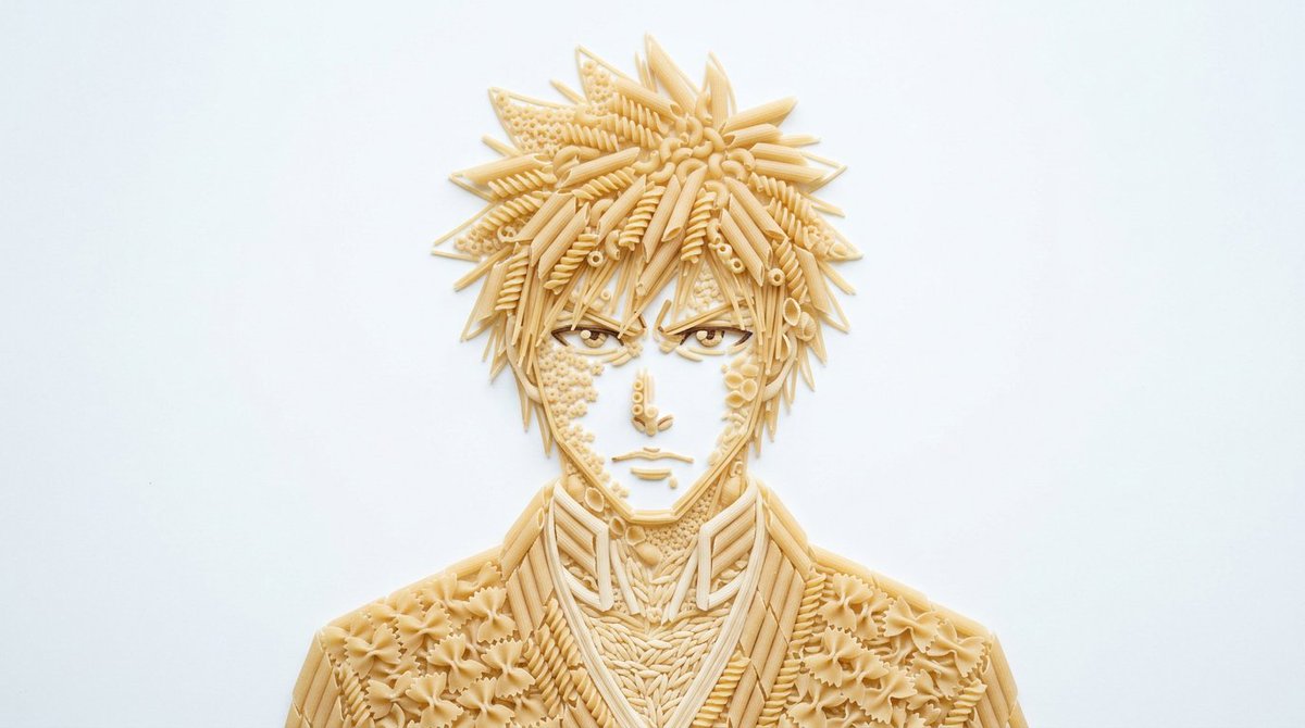 Pasta Art Bust Portrait — example 4