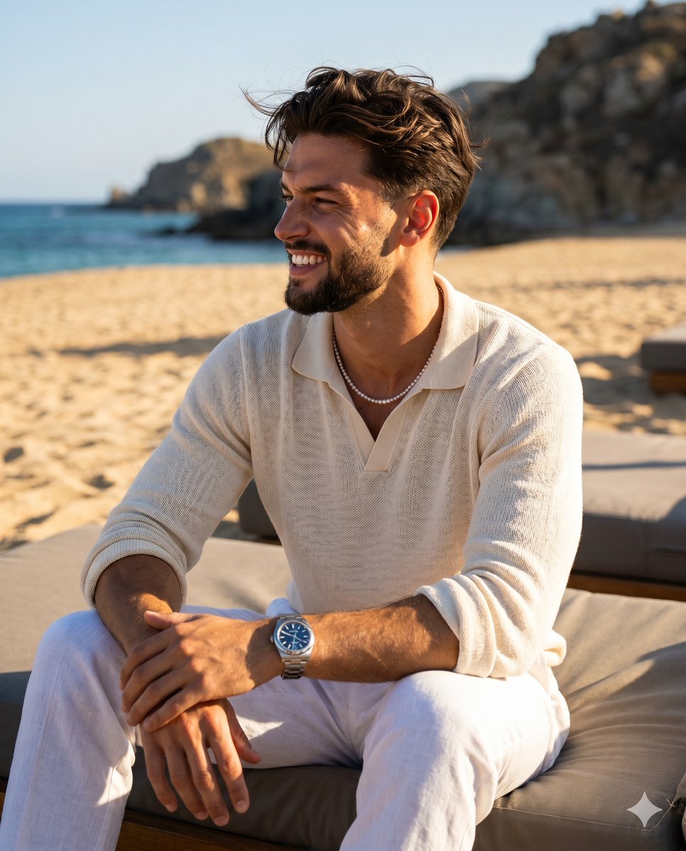 Summer Beach Editorial Portrait — example 1