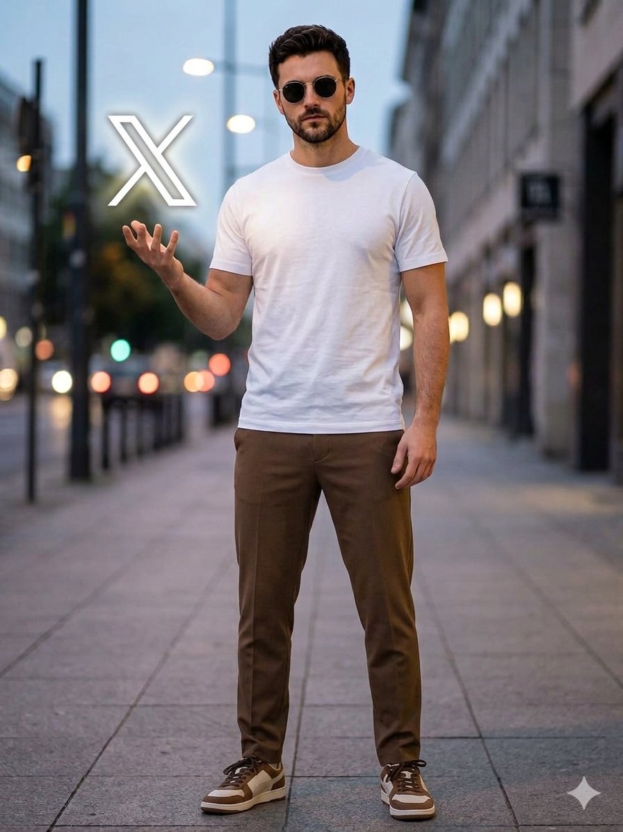 Urban Dusk Floating Logo Portrait — example 1
