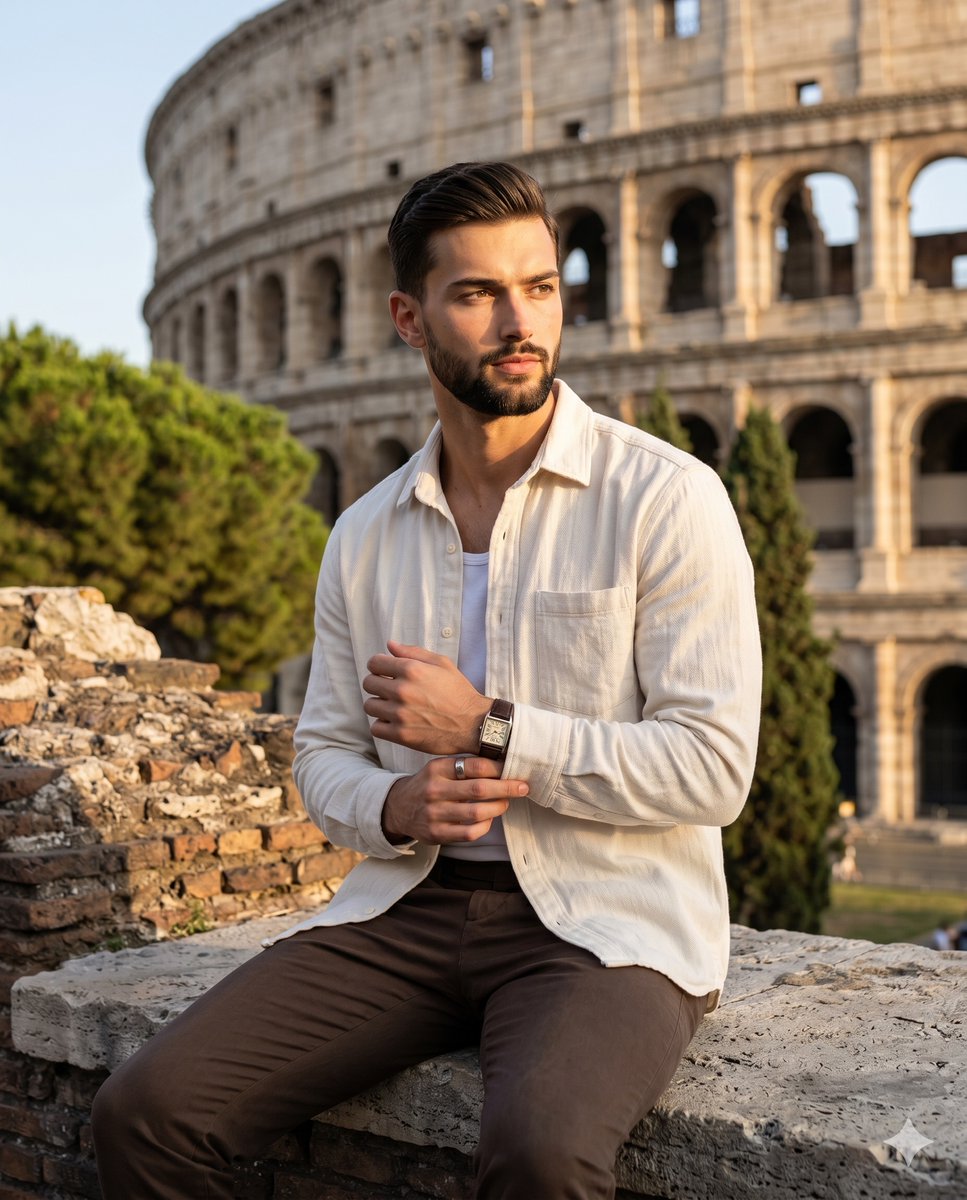 Golden Hour Colosseum Travel Portrait — example 1