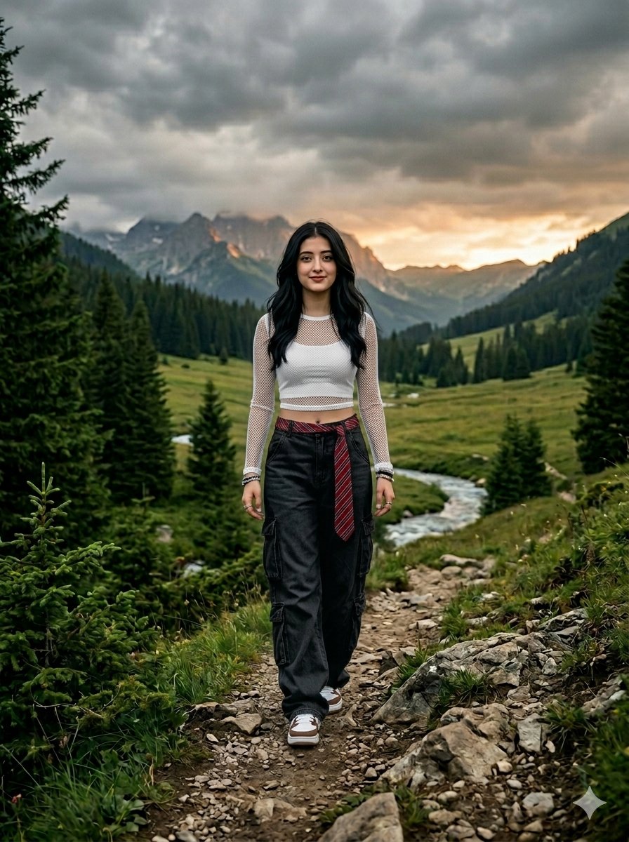 Street Fashion Valley Hike Portrait