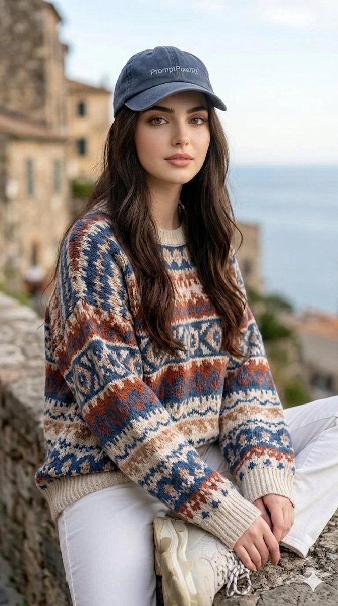 European Coastal Village Cinematic Portrait — example 1