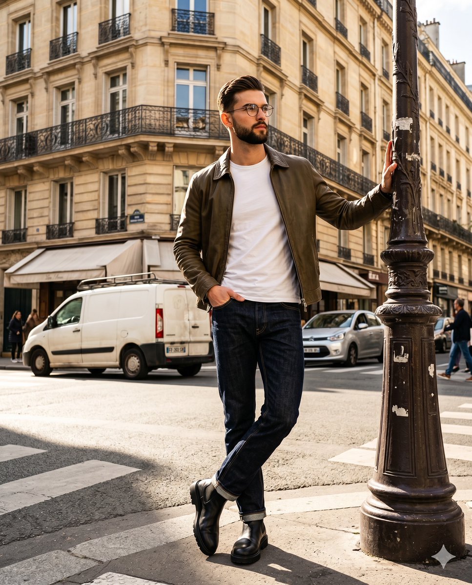 Editorial Parisian Street Style Portrait — example 1