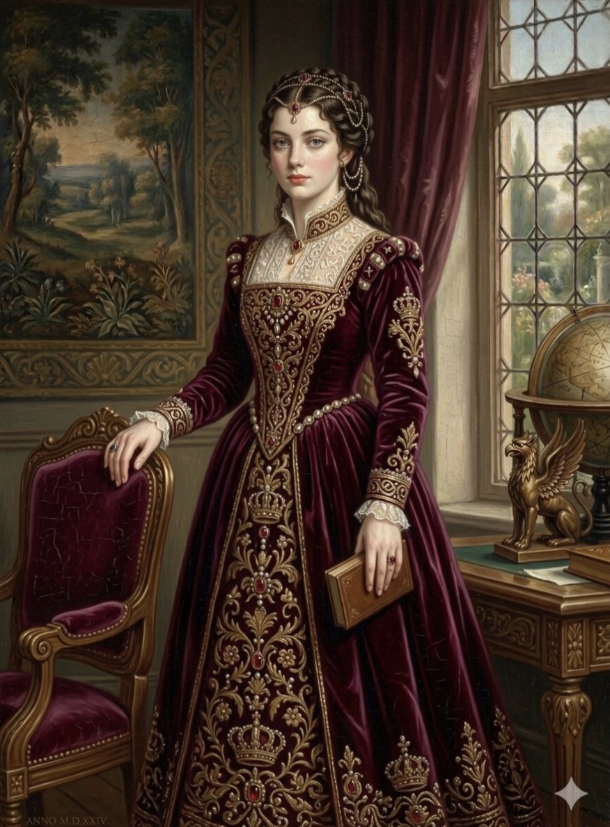 Renaissance Noblewoman Oil Portrait — example 4