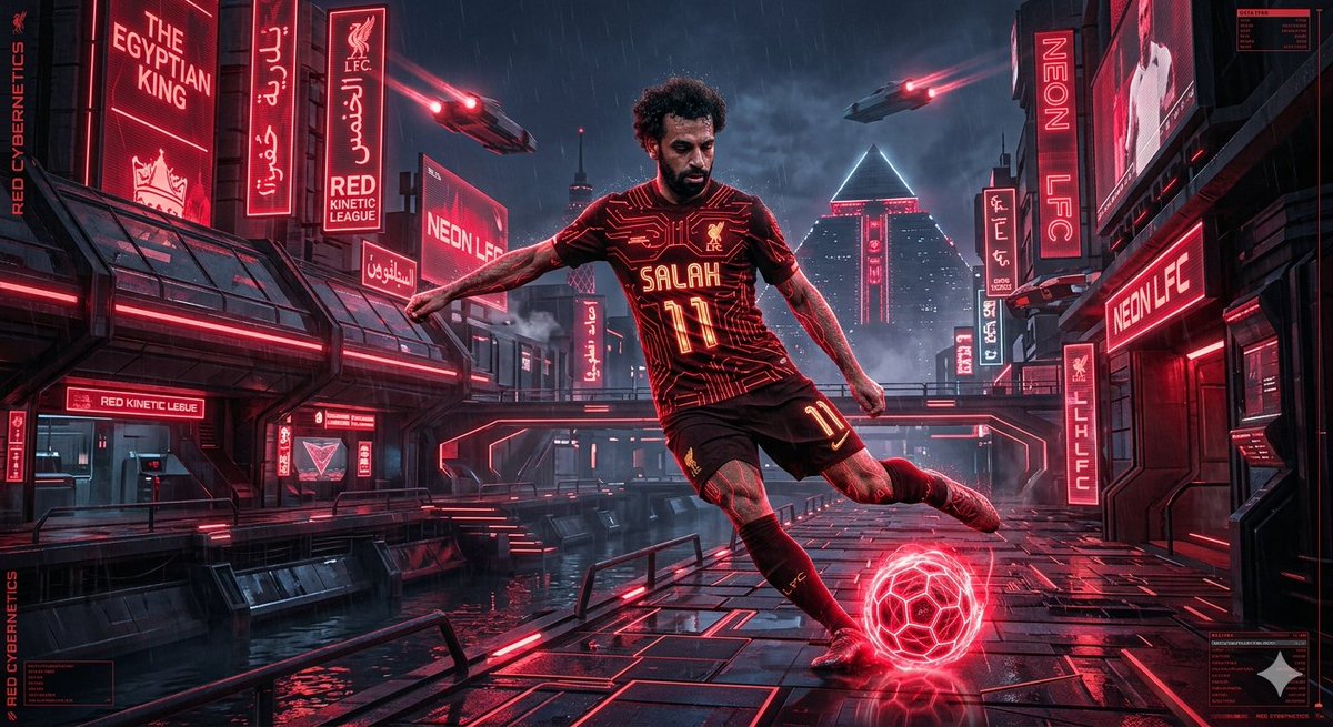 Cyberpunk Futuristic Soccer Scene — example 4