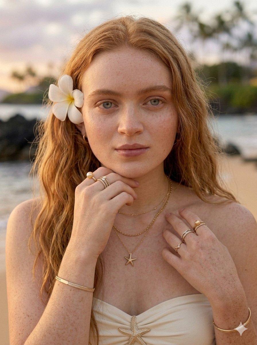 Tropical Luxury Beach Portrait — example 3