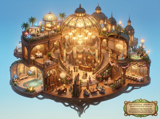 Miniature Luxury Hotel Lobby — example 1