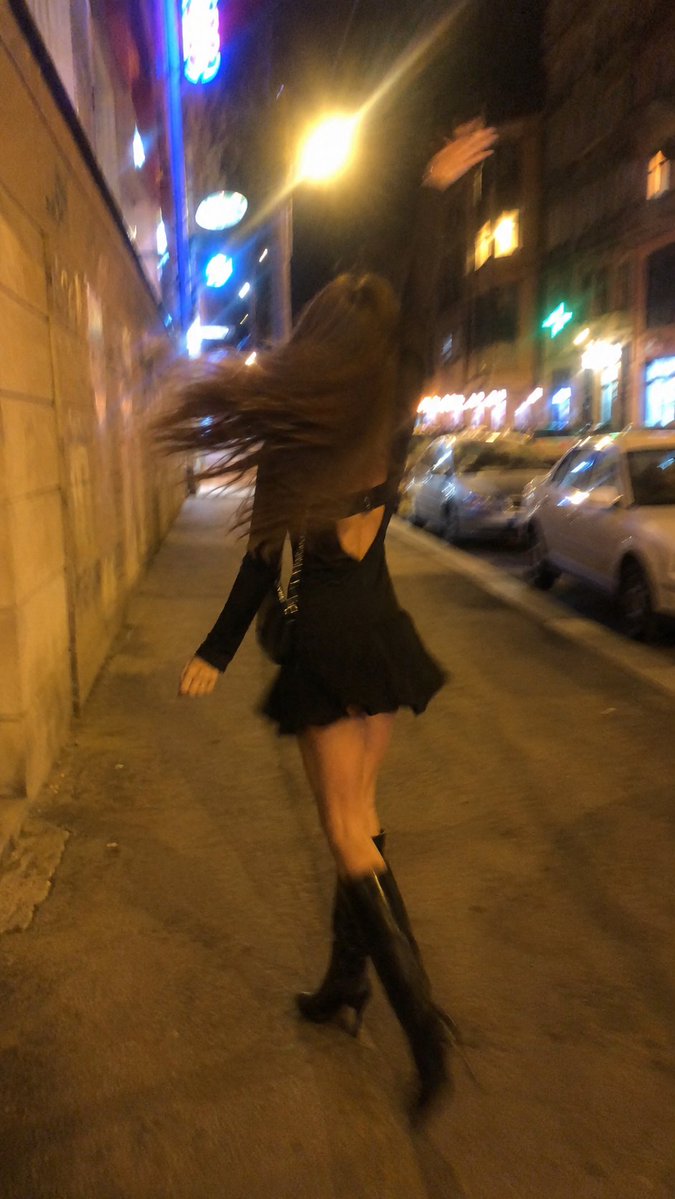 Smartphone Night Motion Blur Photo