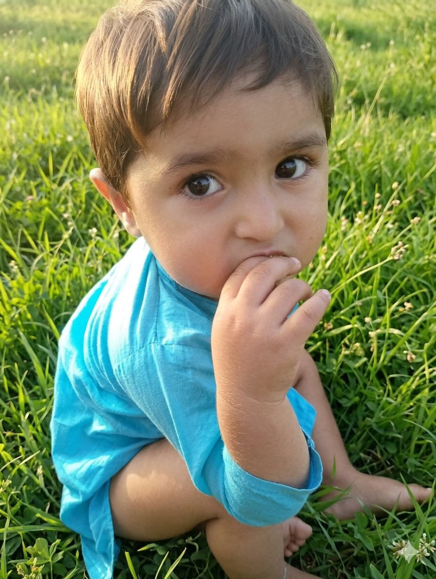 Golden Hour Toddler Meadow Portrait — example 1