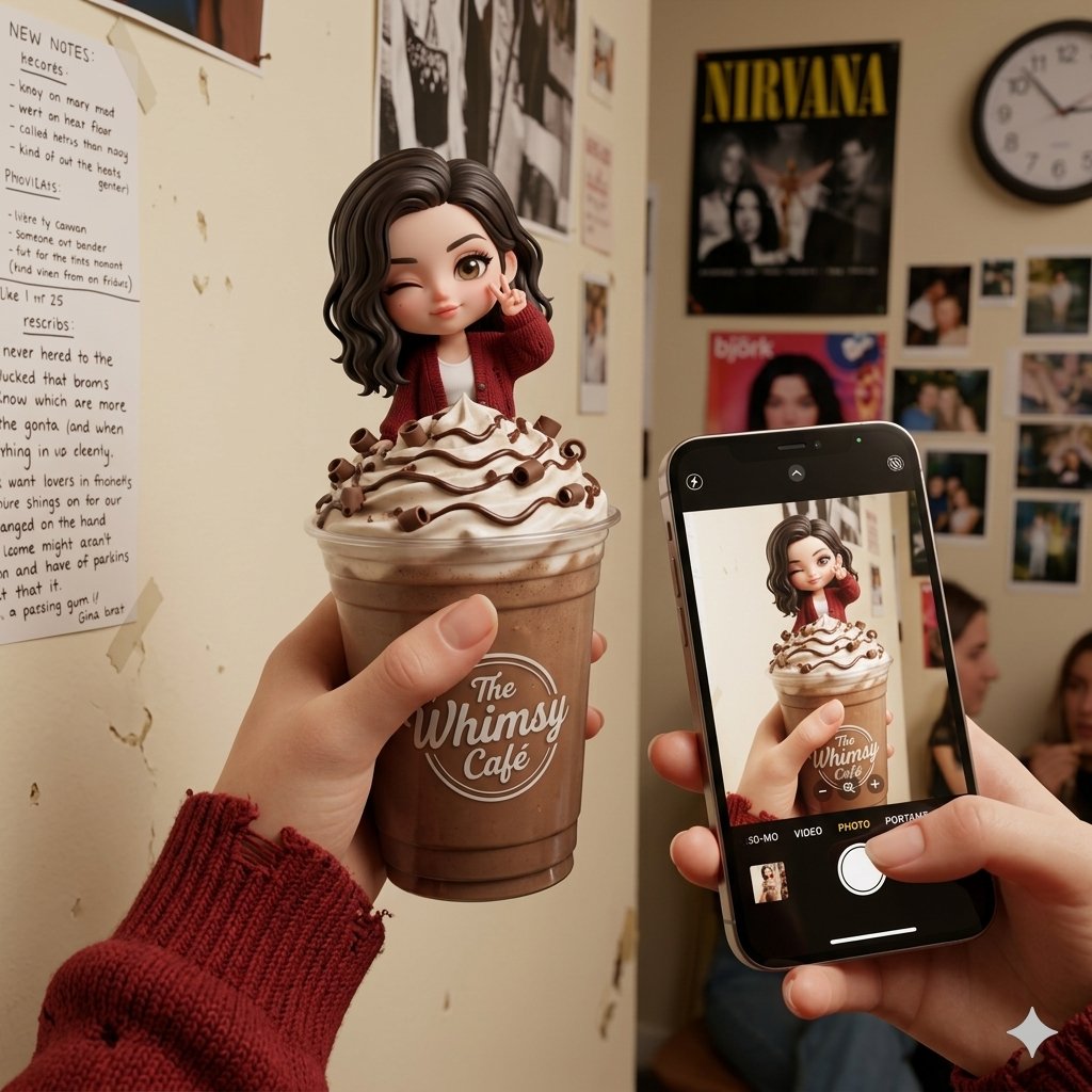 Whimsical Chibi Mocha Frappe Cup — example 1
