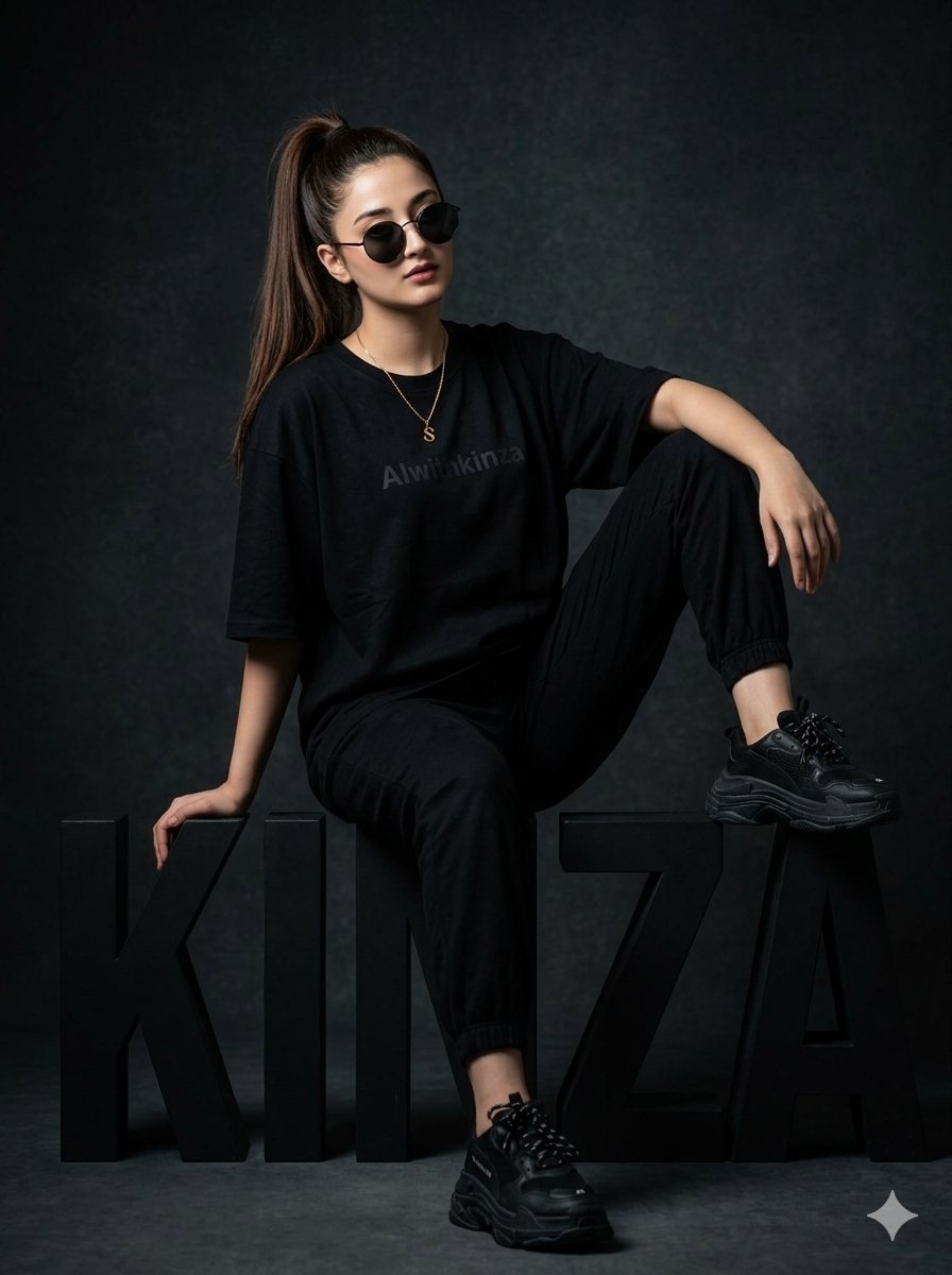 Fashion Editorial 3D Block Letter Shot — example 1