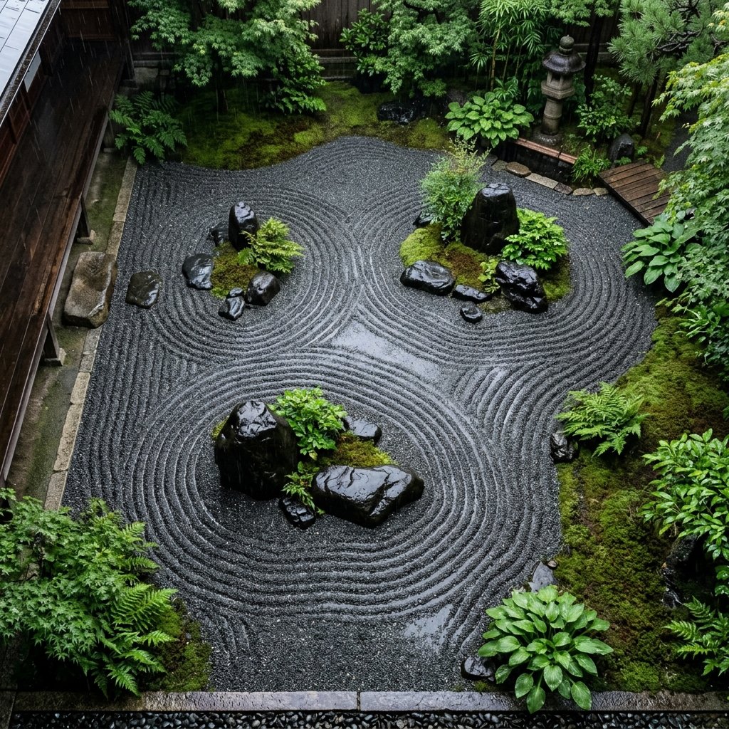 Realistic Zen Garden Landscape — example 1