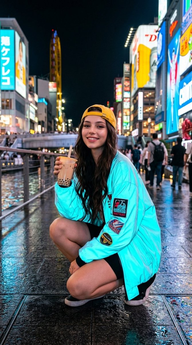 Cyberpunk Streetwear Portrait in Osaka — example 1