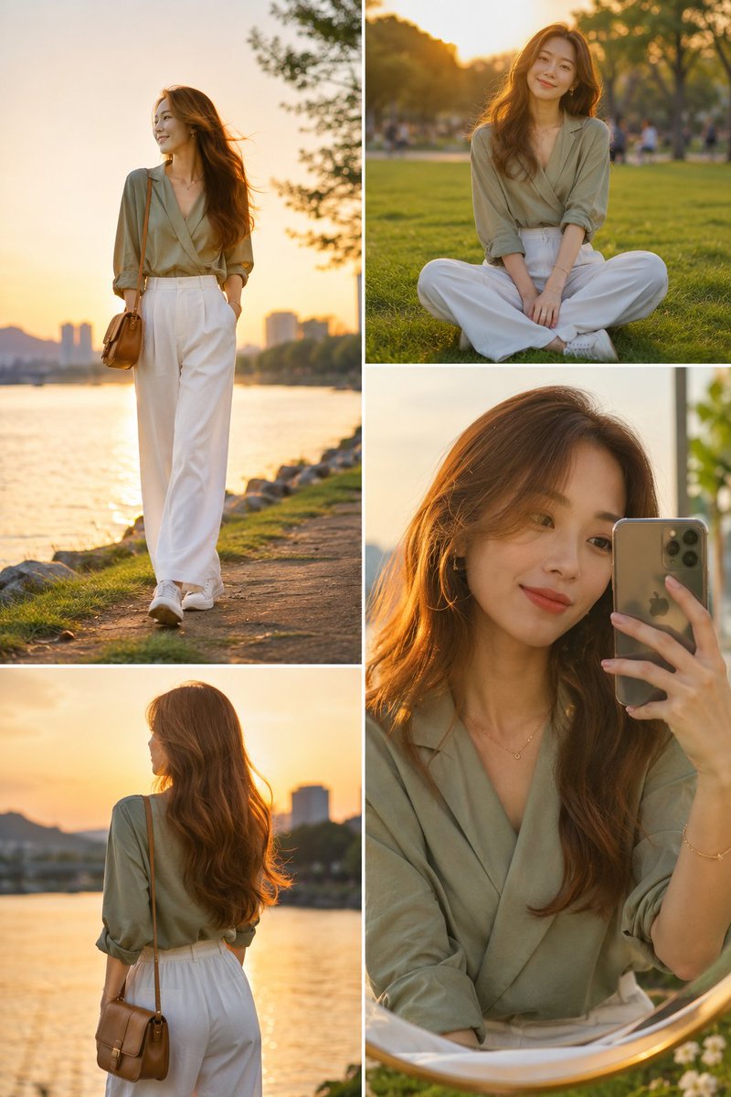 High Fashion Golden Hour Collage — example 1