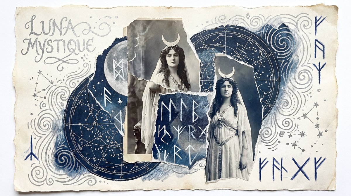 Mystical Lunar Goddess Collage — example 1
