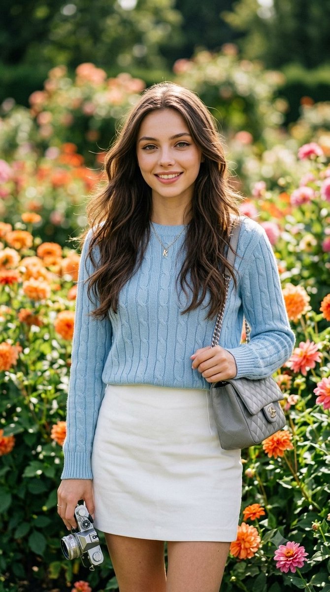 Realistic Editorial Garden Portrait