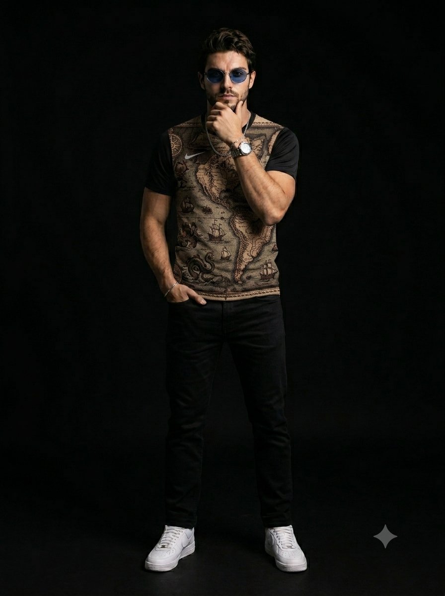 Moody Male Studio Portrait with Sunglasses — example 2