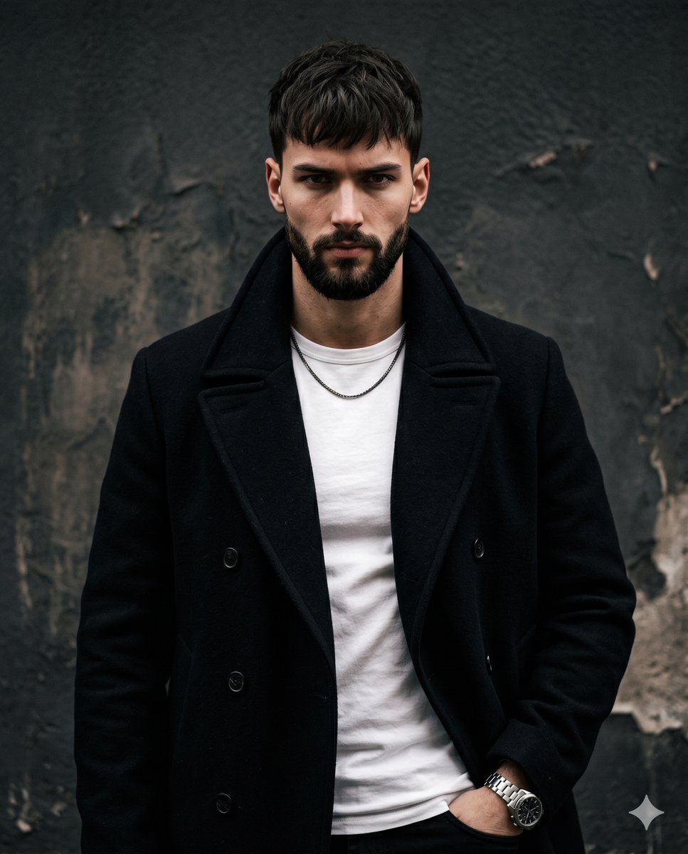 Moody studio male portrait