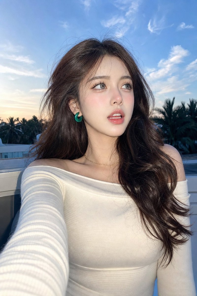 Blue Hour Rooftop Selfie — example 1