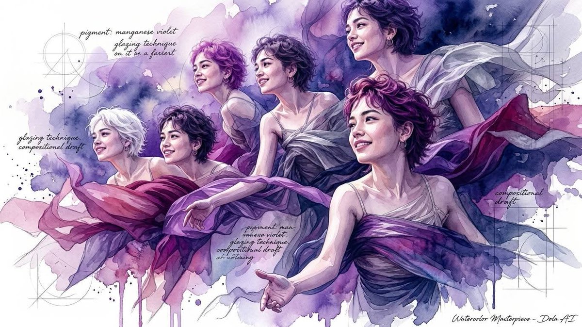 Atmospheric Watercolor AI Illustration — example 1