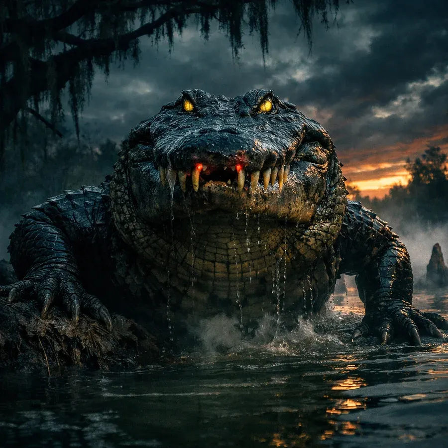 Alligator in Swamp Wildlife Photo — example 2