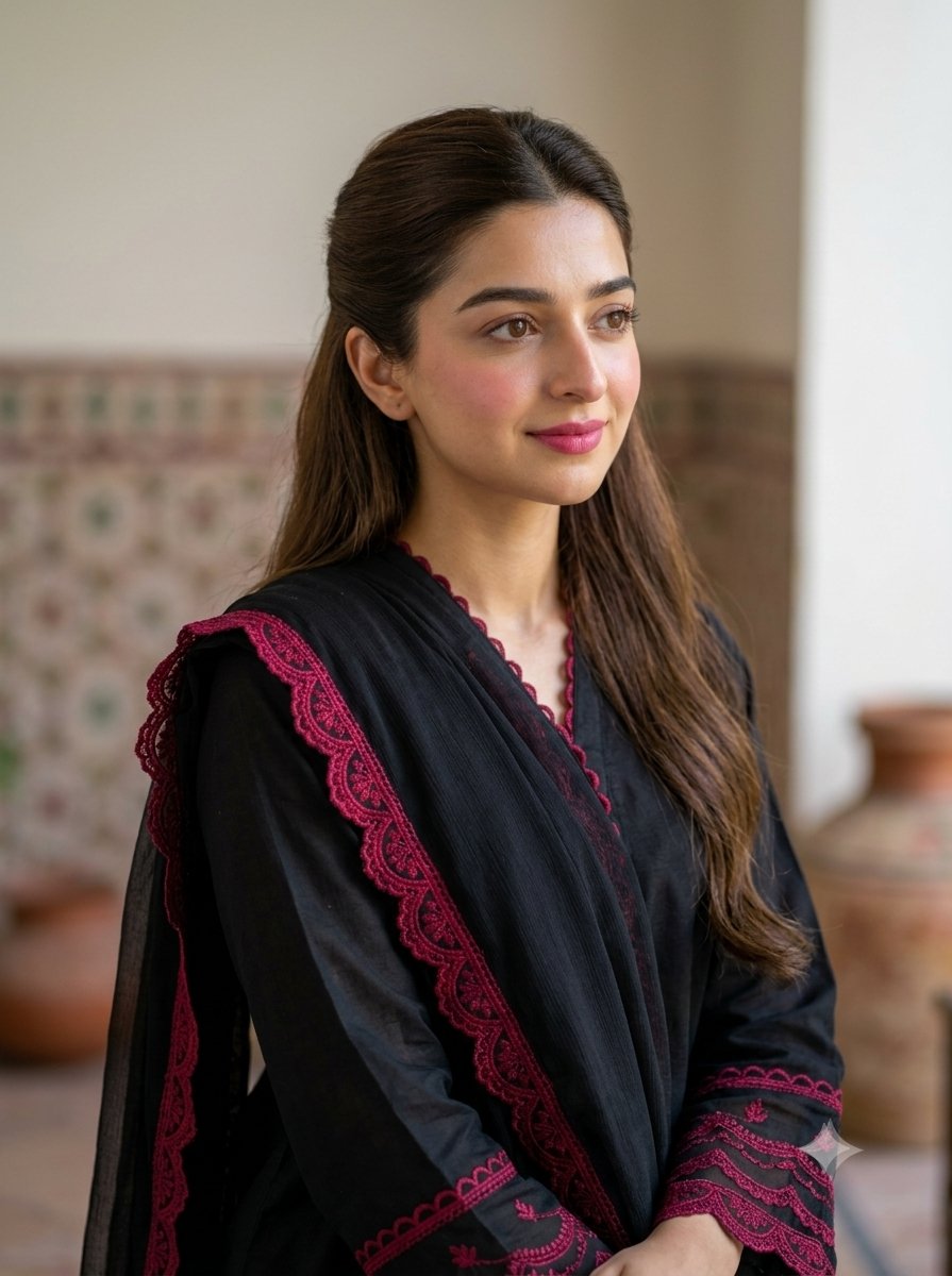 Pakistani Traditional Dress Cinematic Portrait — example 1