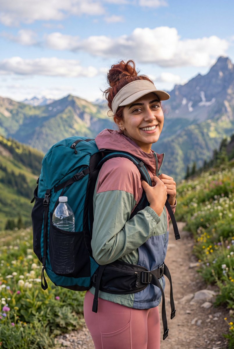 Alpine hiking lifestyle photography — example 1