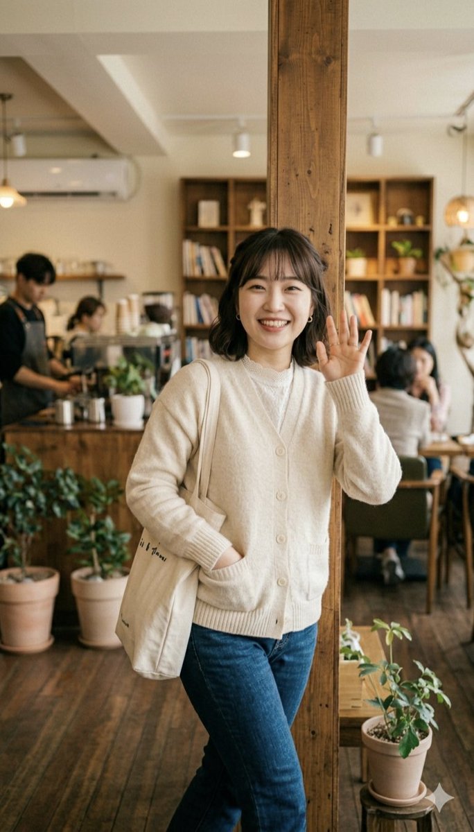 Cozy cafe interior portrait — example 1