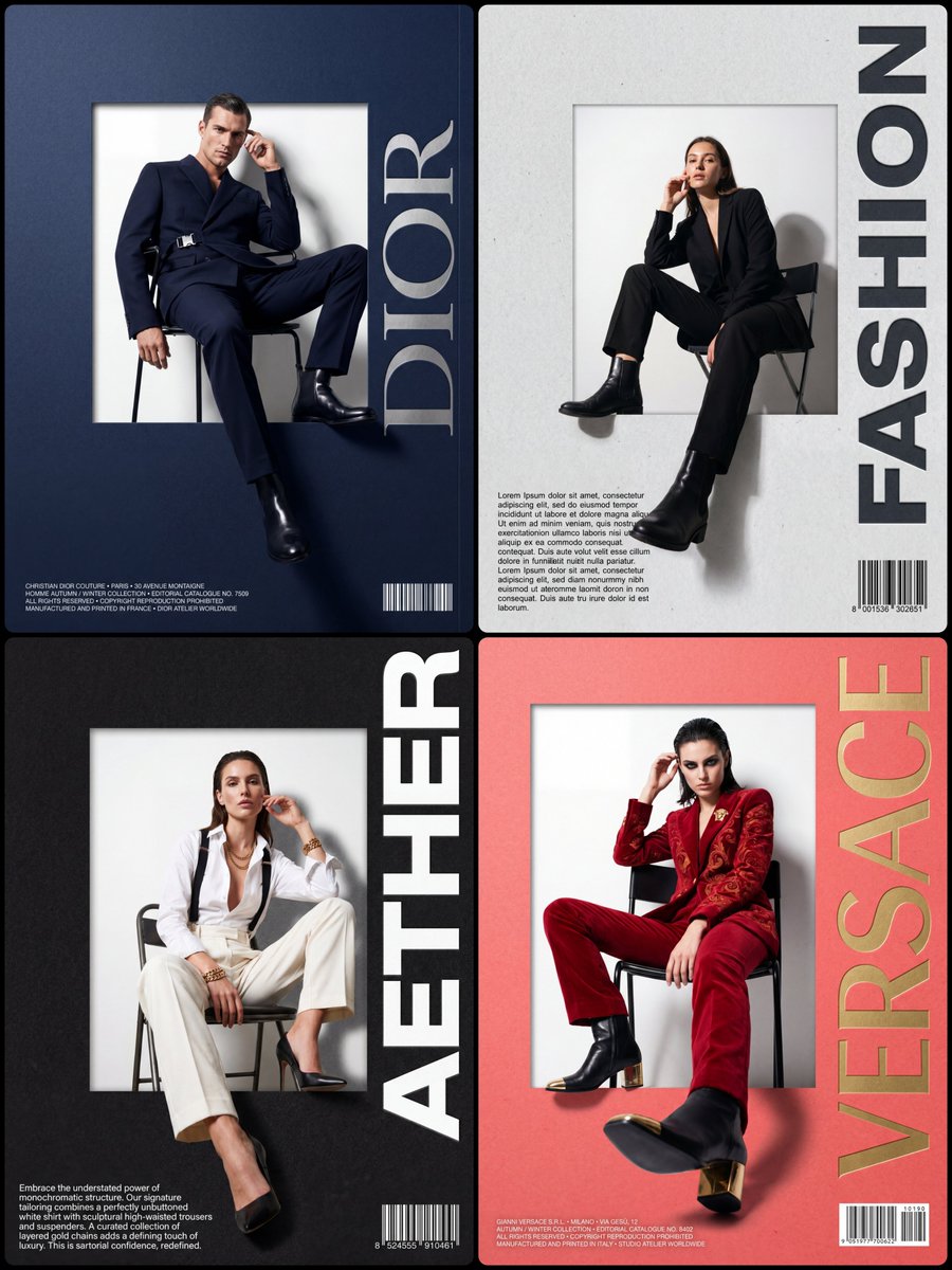 Fashion editorial pop-out poster