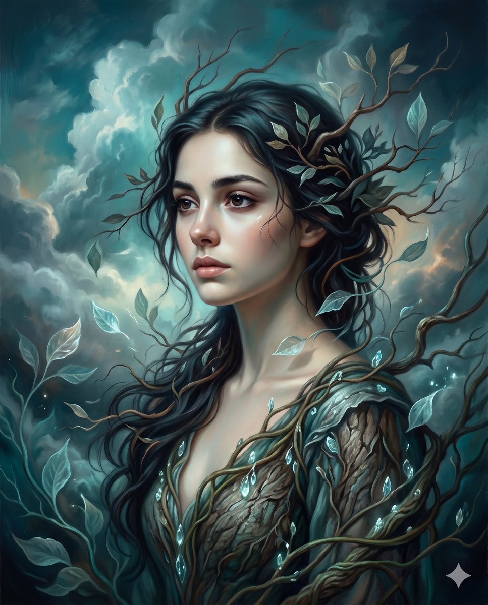 Surrealist romantic oil painting — example 1