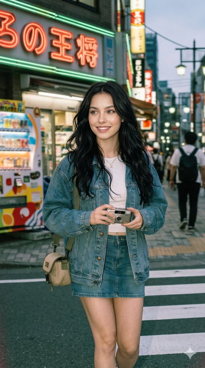 90s Nostalgic Tokyo Street Portrait — example 1