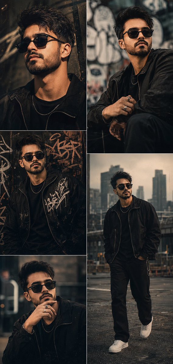 Cinematic Male Editorial Collage — example 1