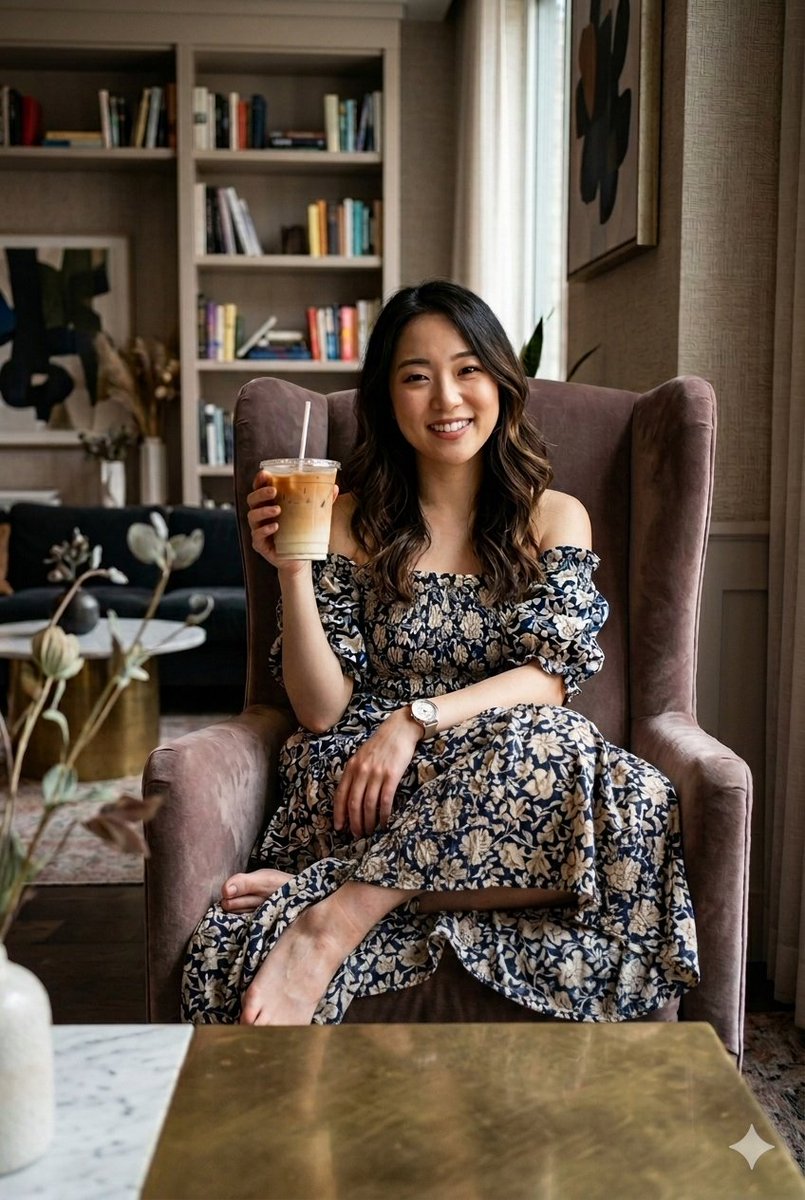 Cozy Iced Latte Portrait — example 1