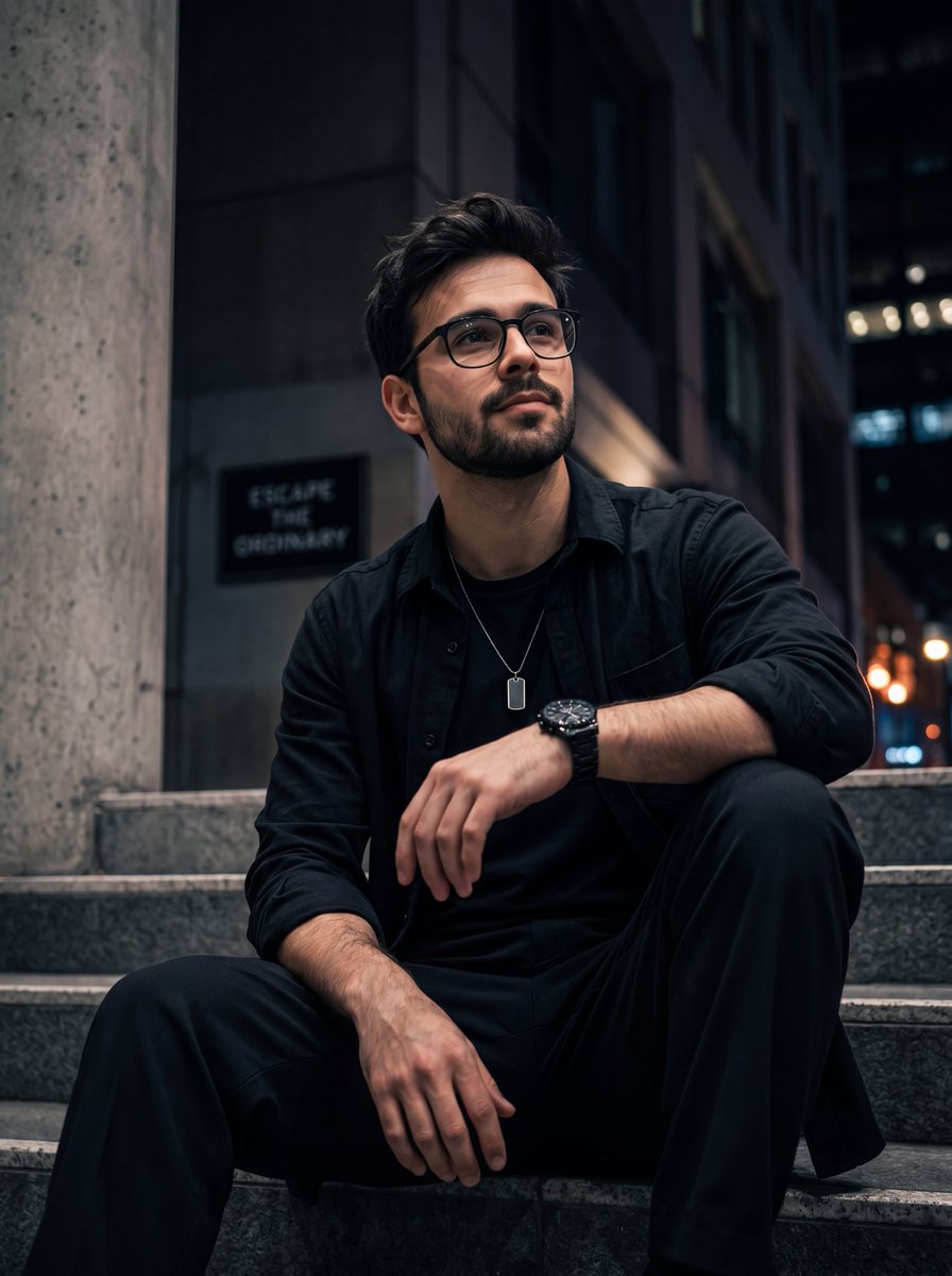 Urban Night Streetwear Portrait — example 1