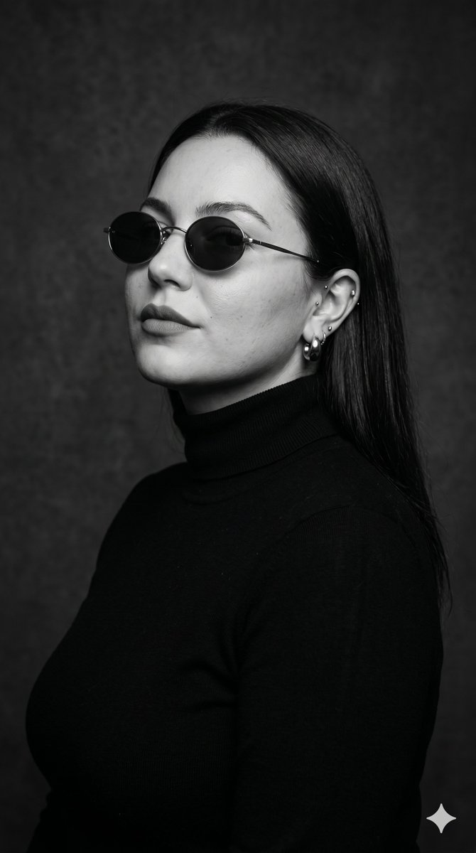 Minimalist Monochrome Fashion Portrait — example 1