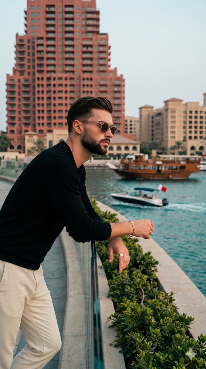 Urban Waterfront Male Portrait — example 1