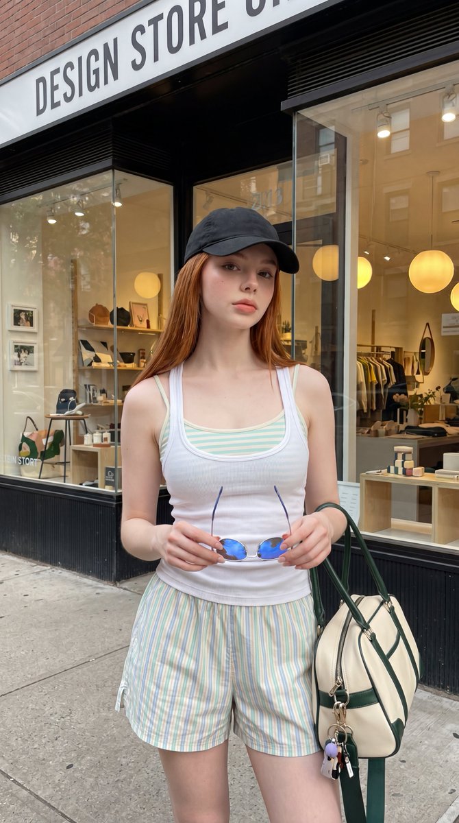Urban Summer Streetwear Fashion Portrait — example 1
