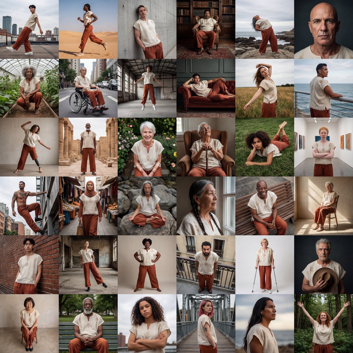 Diverse Fashion Editorial Grid