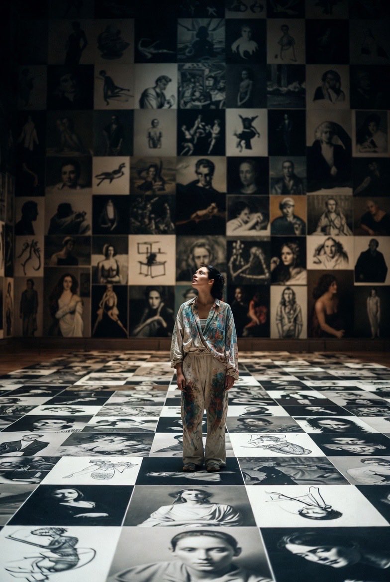 Aspiring Artist in Grand Gallery Film Style — example 2
