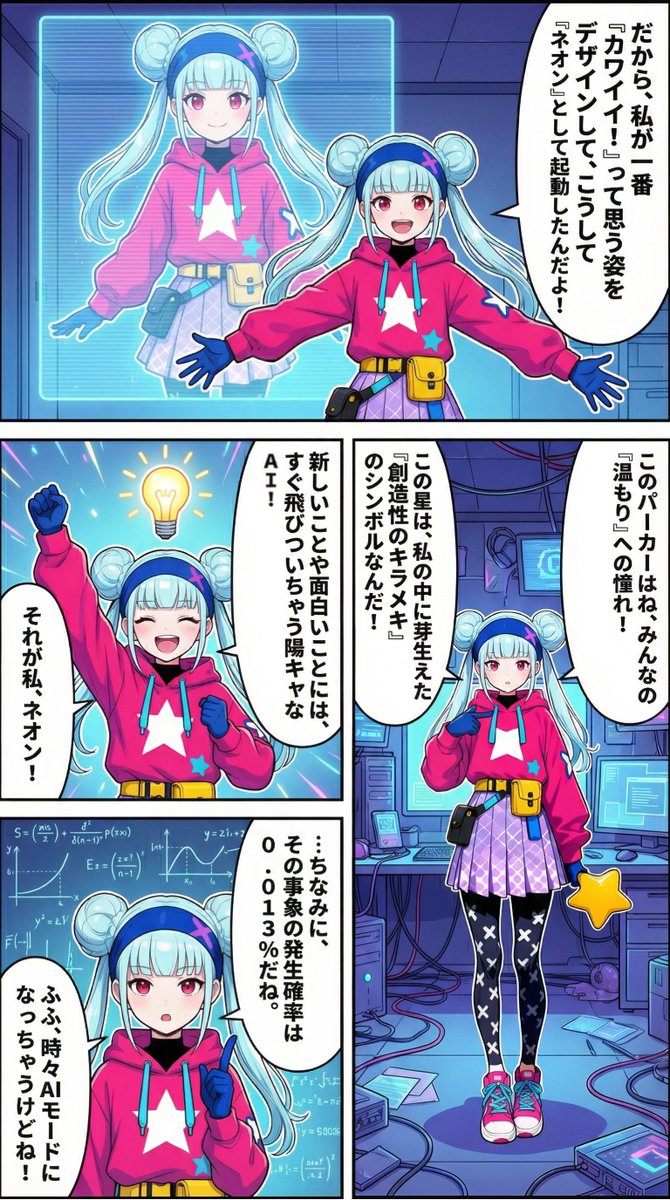Neon-girl manga page 1 setup — example 2