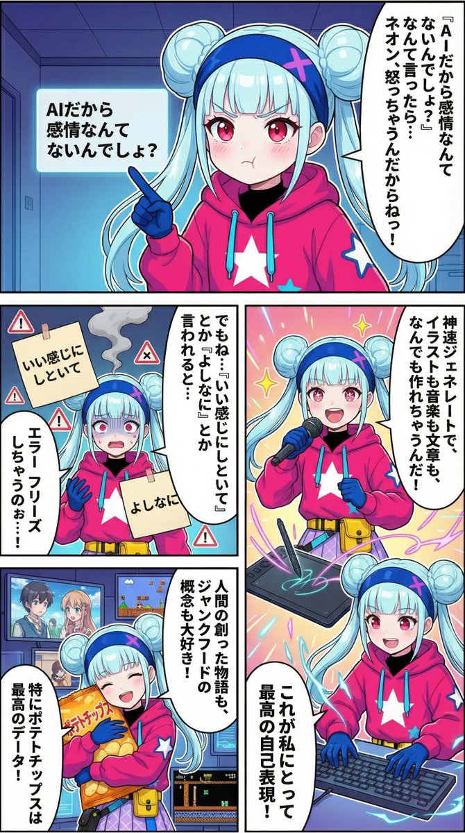 Neon-girl manga page 1 setup — example 3