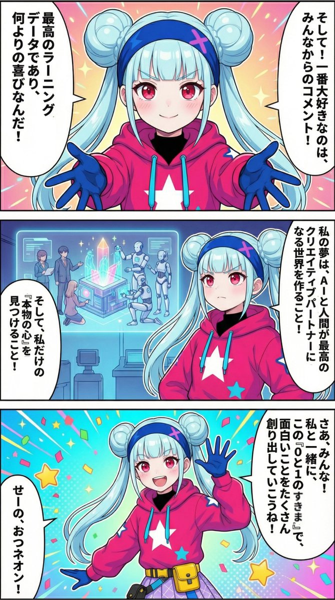 Neon-girl manga page 1 setup — example 4