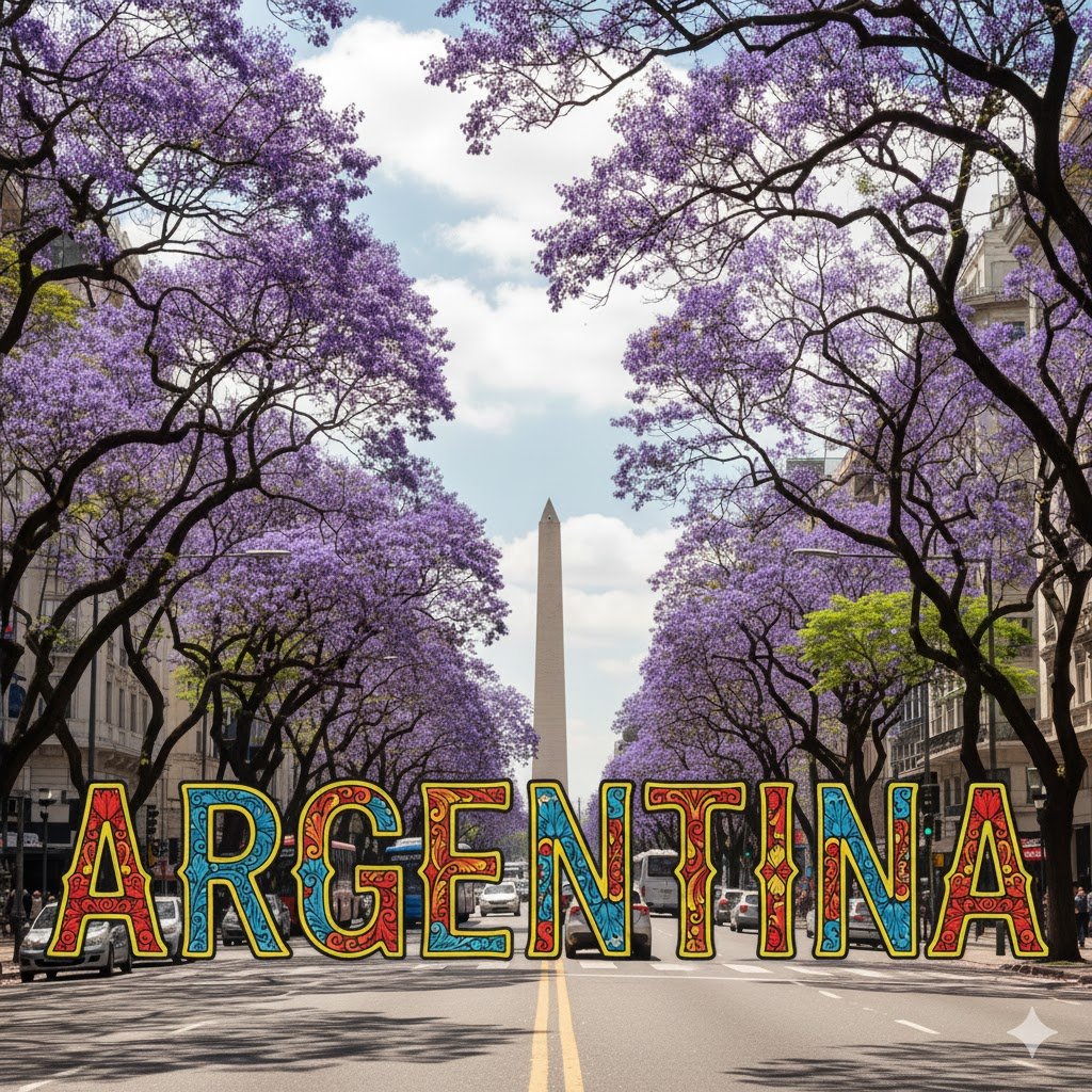 Buenos Aires avenue lettering scene — example 2
